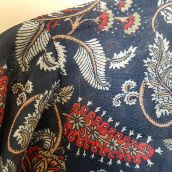 Verde Limon Blue Floral Caftan Swim Coverup - Picture 6 of 10